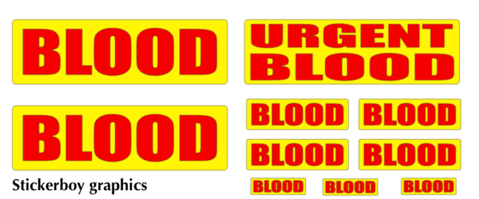 Blood Urgent sign