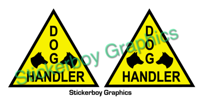 Dog Handler warning triangle