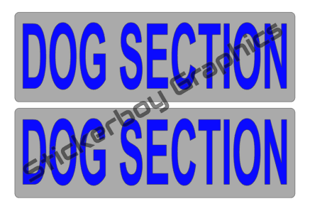 Dog section blue on silver