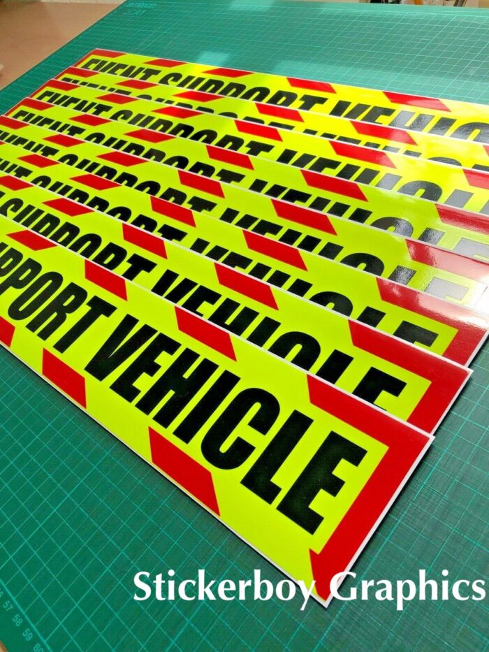 Event support vehicle signage from Stickerboy Graphics