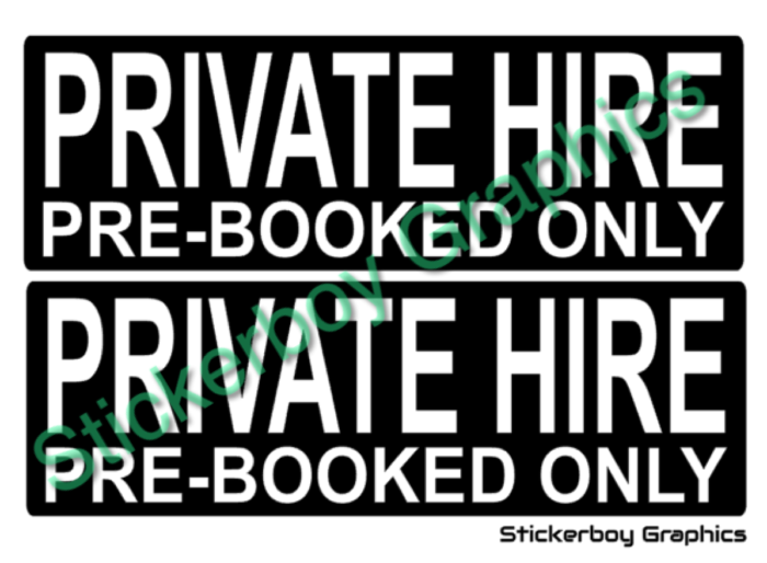 Private hire pre booked only