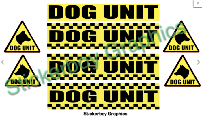 Dog unit vehicle signage. Stickerboy Graphics