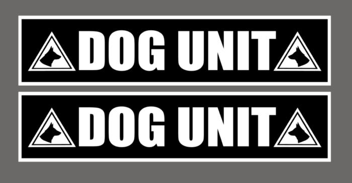 dog unit with triangles and border sign