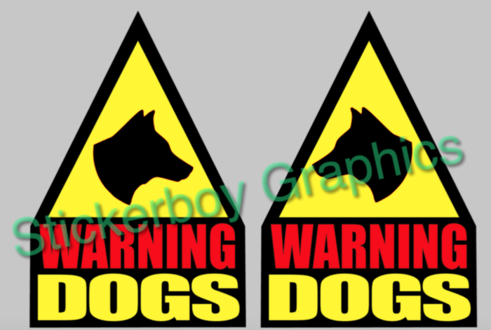 Warning dogs triangle