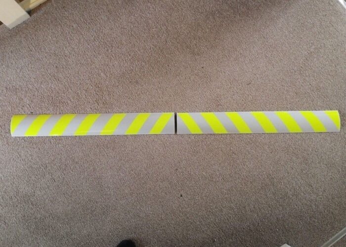 Safety Signs 2pcs Highway Reflective White & Yellow & Chevron Magnetic Sheet 