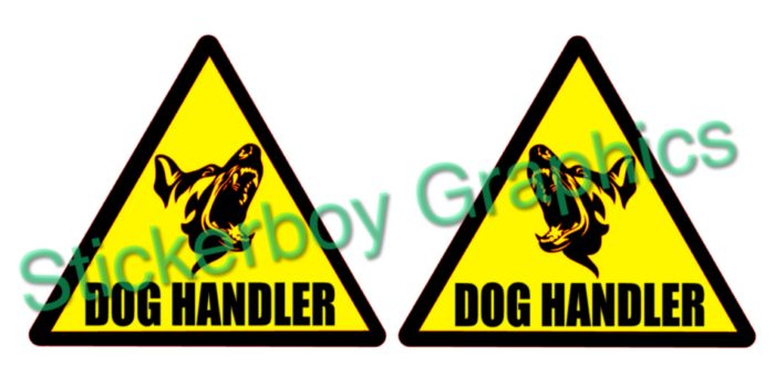 Dog Handler warning triangle sign