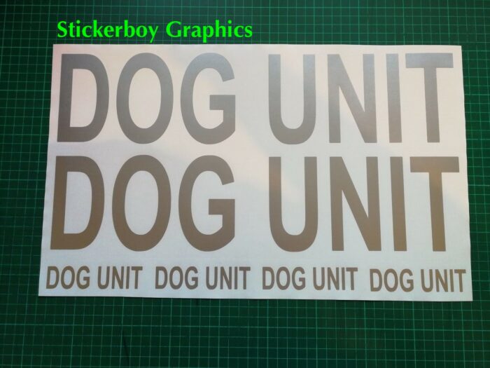 Dog Unit text sticker set of 6