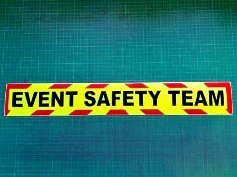 Event safety team chevron sign