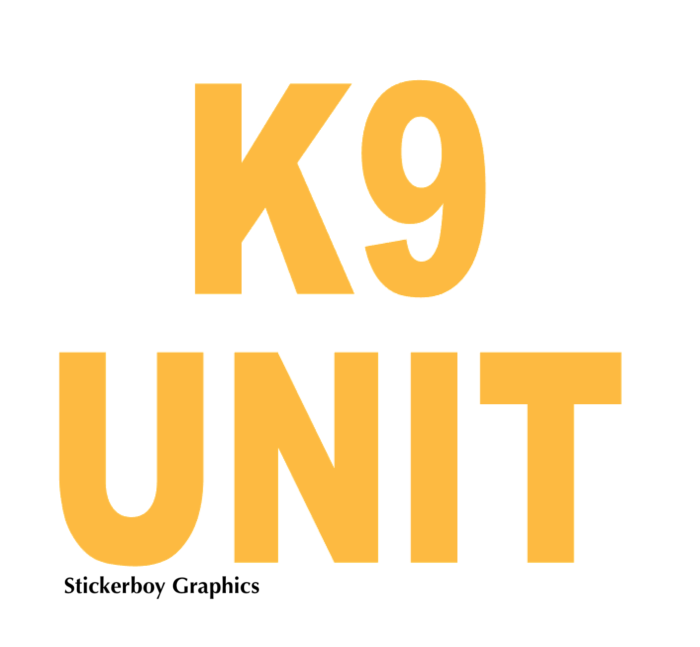 K9 Unit sticker sign