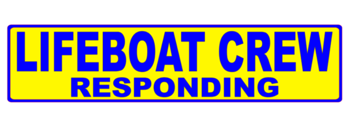 Lifeboat responding sign