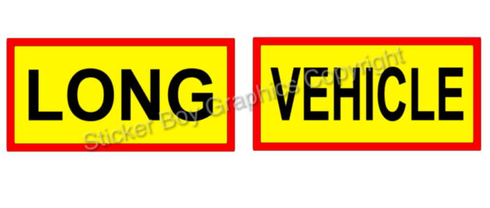 Long vehicle sign