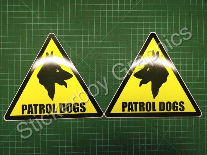Patrol Dogs triangle warning signs
