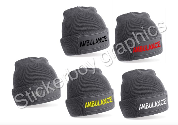 Ambulance grey beanie hat