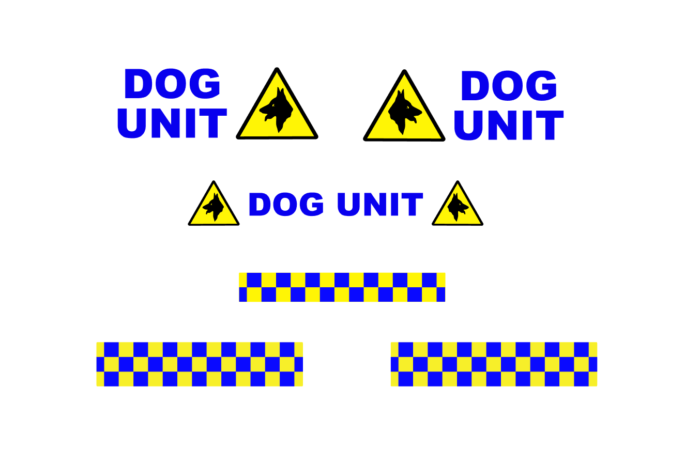 Dog unit vehicle sticker pack van