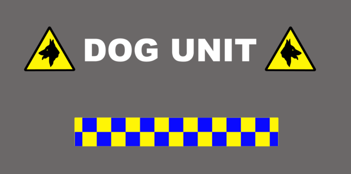 Dog unit and triangle warning
