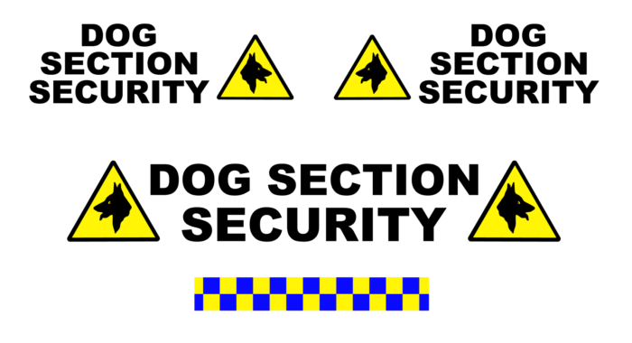 dog section security with triangle