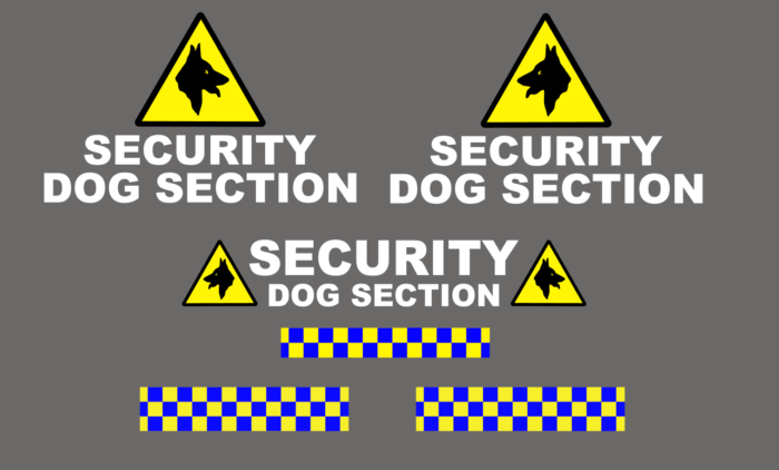 security dog section with triangle