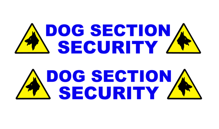 dog section security with triangle