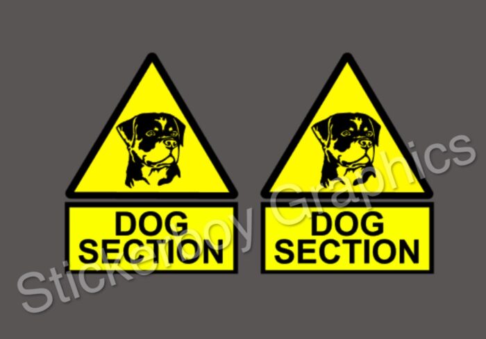 Rottweiler Dog section triangle 2 p