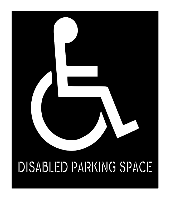 Disabled parking space stencil